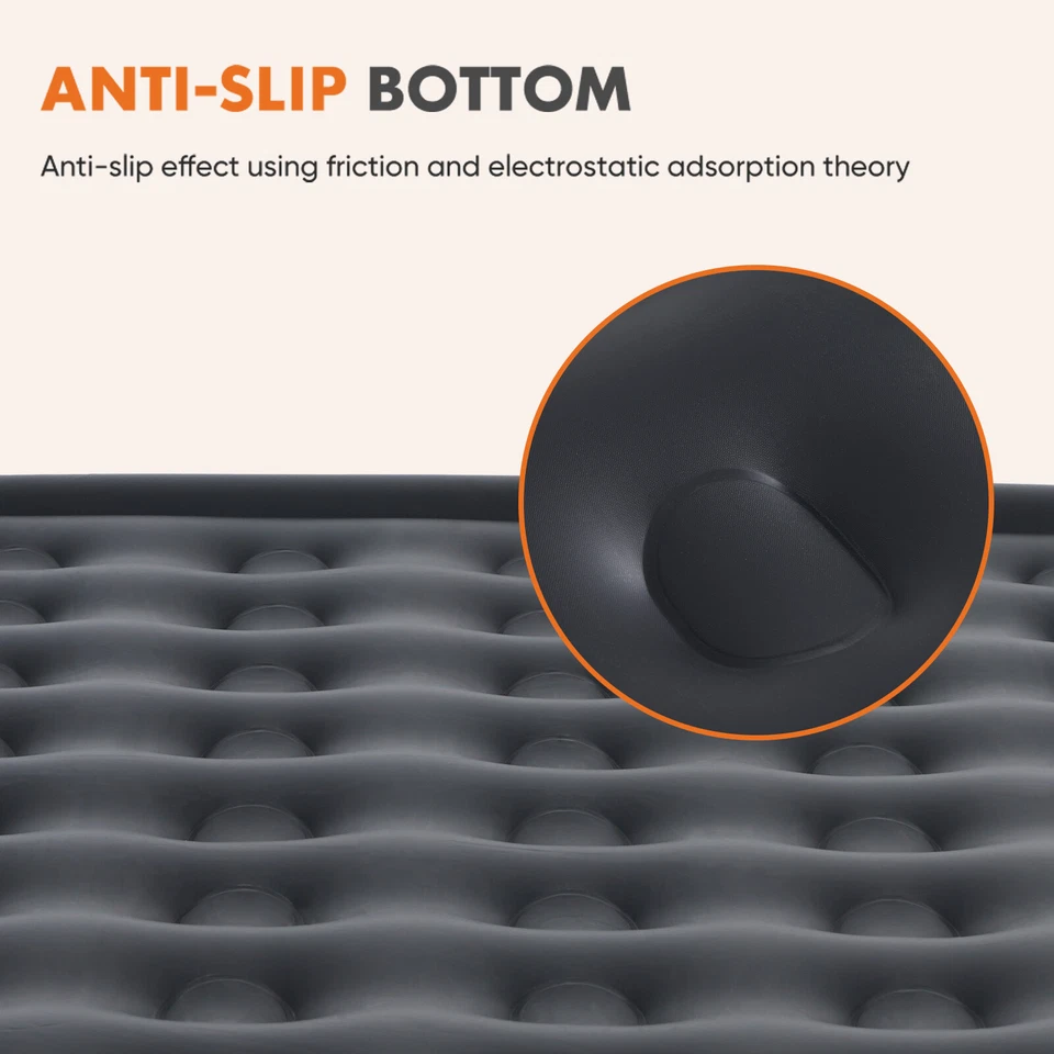 Air Mattress With Coil Beam Support, Plush Velvety Top Hold Up To 660 Pounds - Image 3 of 4