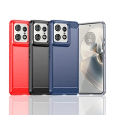Carbon Fiber Soft TPU Texture Phone Case For Motorola Moto Edge 2023 Edge40/50