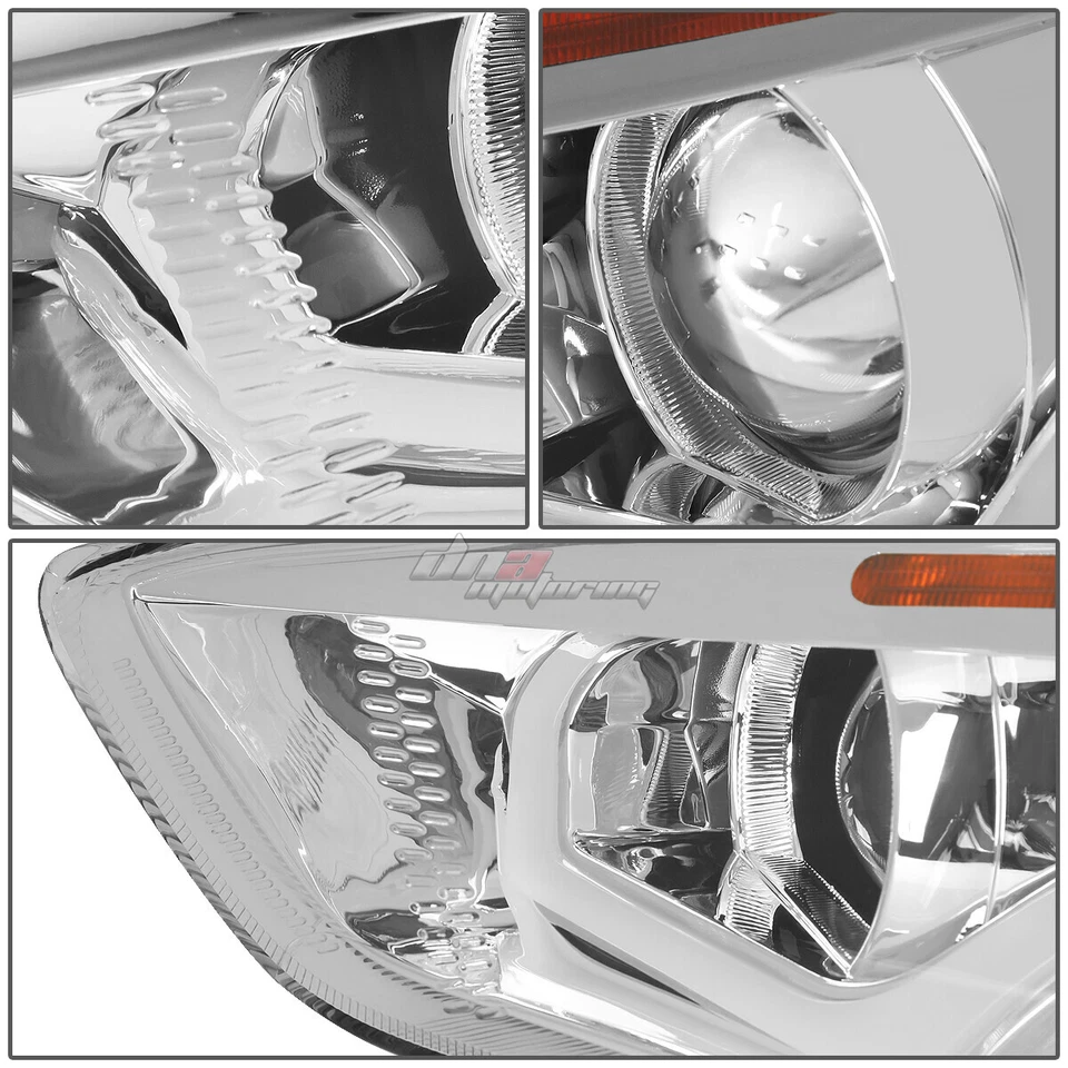 PARA FORD FOCUS 2015-2018 LED DRL+ INTERMITENTE PROYECTOR FARO CROMO ÁMBAR Foto 4 de 4