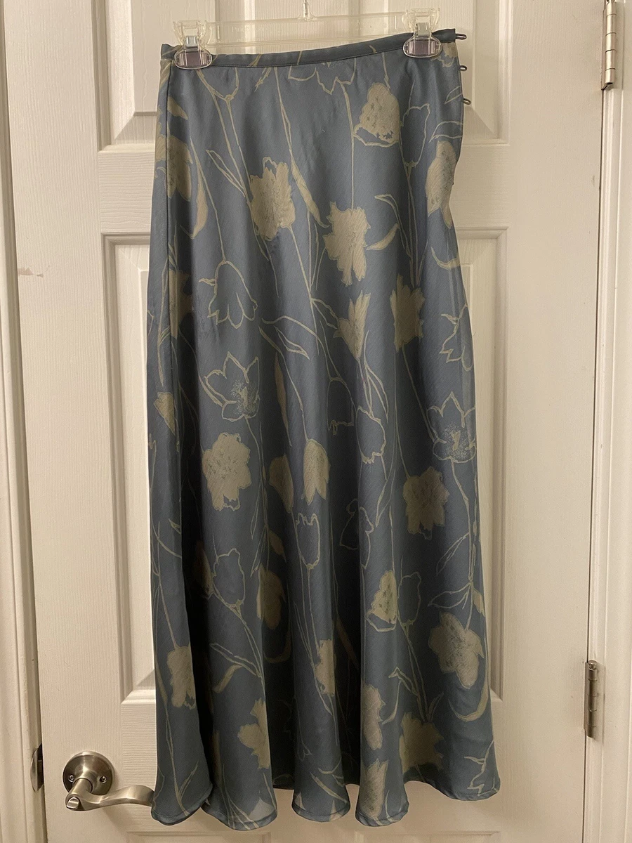 Ann Taylor LOFT Jungle Floral Maxi Skirt Long Small Green Lawn Color Elegant