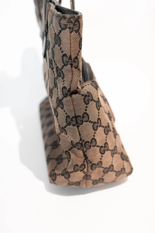 GUCCI Tote Hand bag GG Canvas Brown Authentic from JAPAN - Image 4 of 4