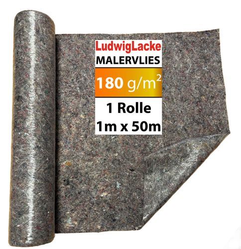 Abdeckvlies Malervlies Schutzvlies Nadelfilz Flies auf Rolle 1m x 50m | 180g/m²