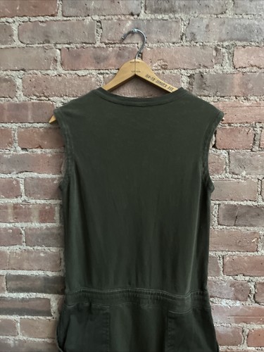 James Perse Women's Dress Sz 1 Small, Army Olive, 100% Cotton Twill Pockets - Picture 6 of 8