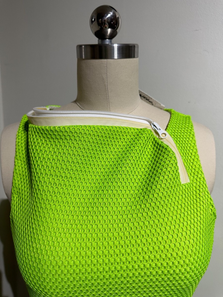 トップス hussein chalayan 03aw $1570 HUSSEIN CHALAYAN GREEN RUFFLES ZIPPER TOP XS | eBay