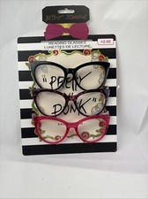 BETSEY JOHNSON 3-PACK READING GLASSES READERS 2.00 NEW AUTHENTIC