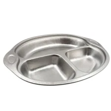 Pure Titanium GR1 3-in-1 Tableware Dinner Plate Ultra Light Divided Food Plate