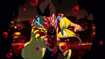 Anime cyberpunk edgerunners david martinez blood Playmat Gaming Mat Desk