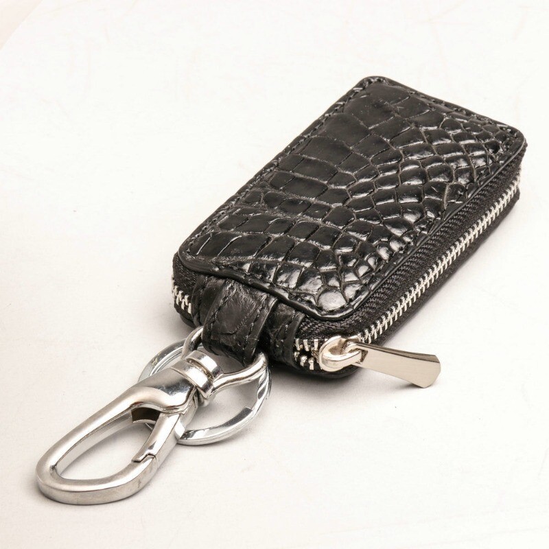 Handcrafted 100% Genuine Croc Belly Skin Leather Key Case, Car Key Case