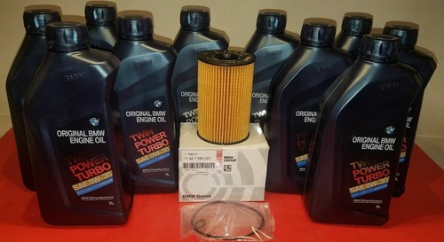 GENUINE BMW Synthetic Motor Oil & v8 Filter Kit F10 F12 550i 650i 750i ...