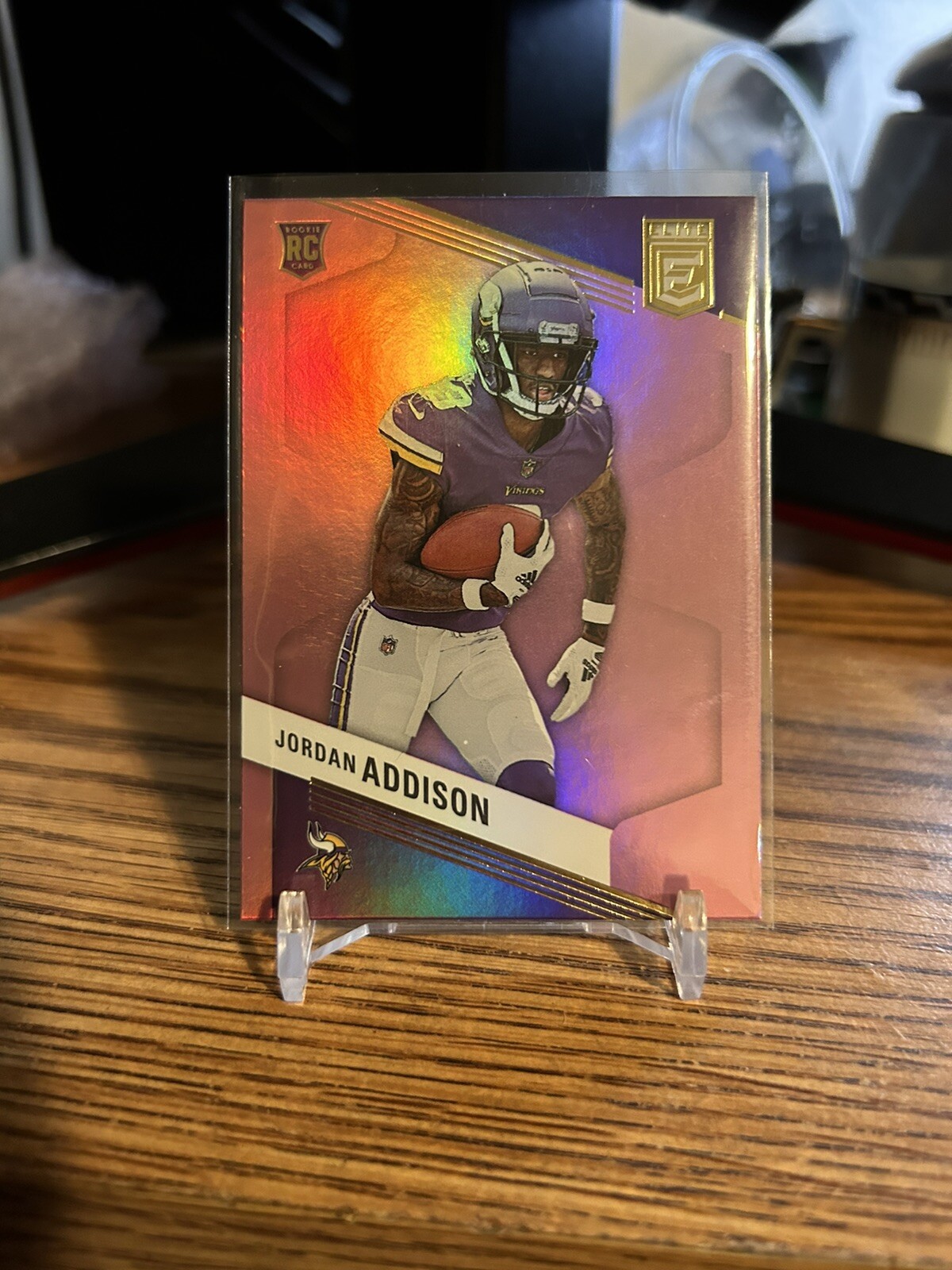 Jordan Addison 2023 Donruss Elite Rookie PINK PARALLEL RARE SSP RC WR VIKING 157