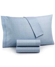 Sanders Geometric Chevron Dorm College 3-Pc. Sheet Set - TWIN XL - Blue / White