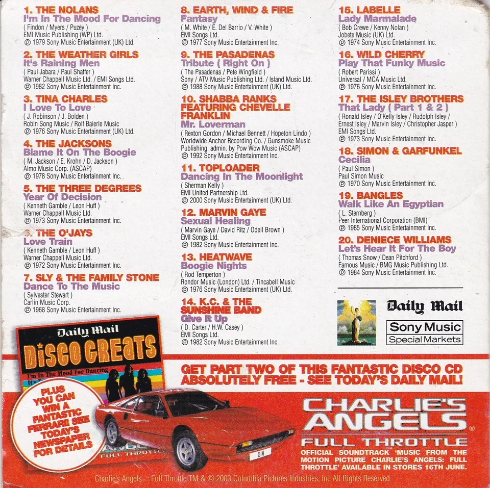 DISCO GREATS ( DAILY MAIL Newspaper CD ) - Bild 2 von 3