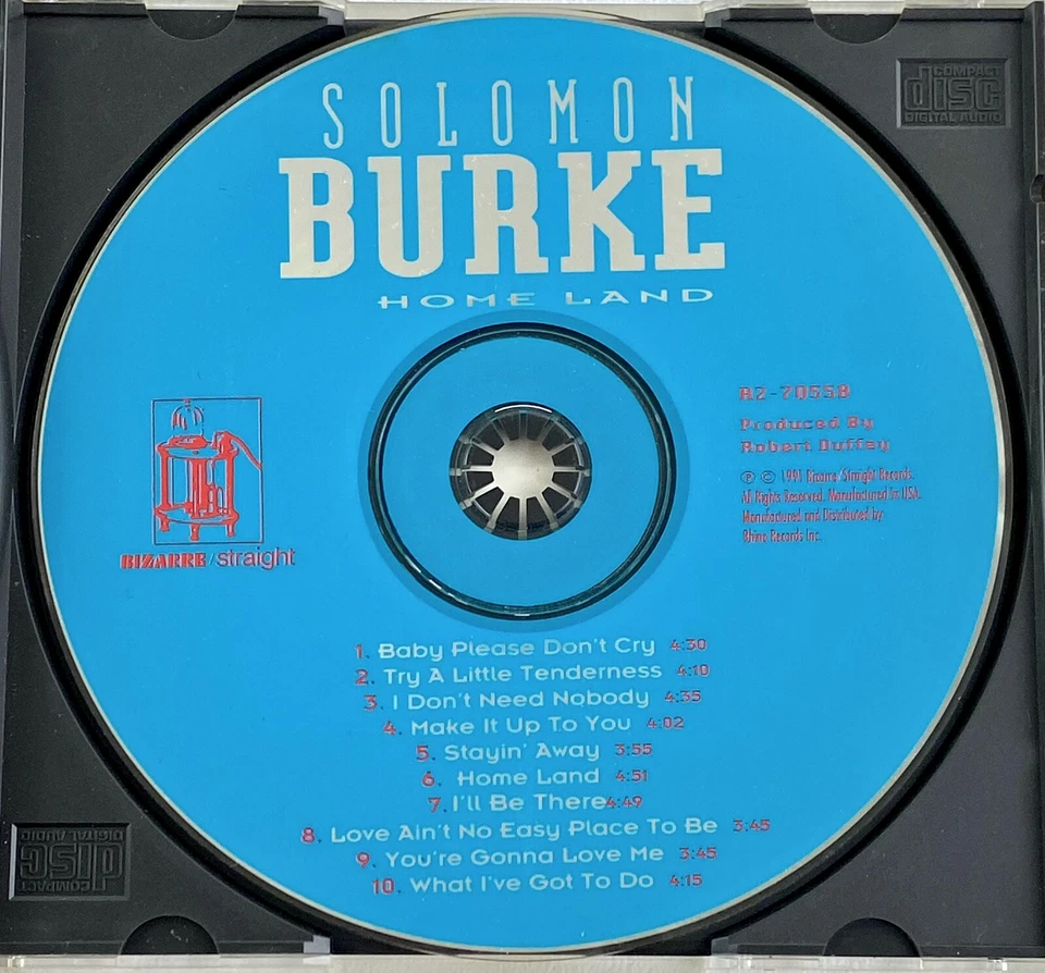 SOLOMON BURKE Home Land CD 1991 Bizarre Straight R2-70558 OOP Blues - Image 4 of 4
