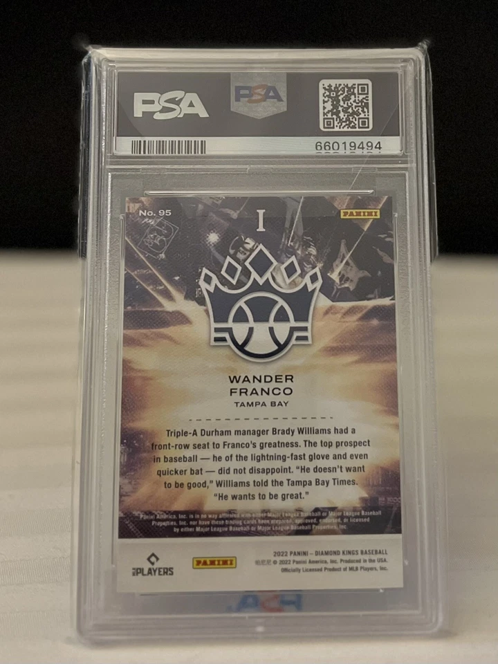 WANDER FRANCO 2022 Diamond Kings Artist’s Proof Diamond Gold 39/49 RC PSA 9 #95 - Image 2 of 2