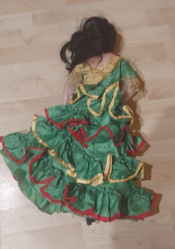 Vintage Spanish Flamenco 💃 Dancer Porcelain Doll 23" - Picture 3 of 3