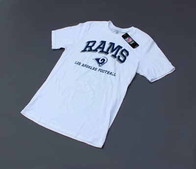 LA Rams Short Sleeve T Shirt White Blue Youth Youth Size L (NWT)
