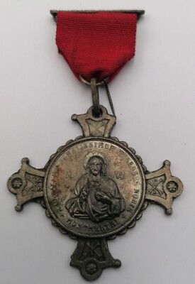 ALTE MEDAILLE NATIONALWUNSCH ERZBRUDERSCHAFT DES HEILIGEN HERZENS MONTMARTRE