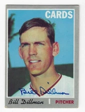 Autographed BILL DILLMAN  1970 Topps St. Louis Cardinals Card #386 - w/COA