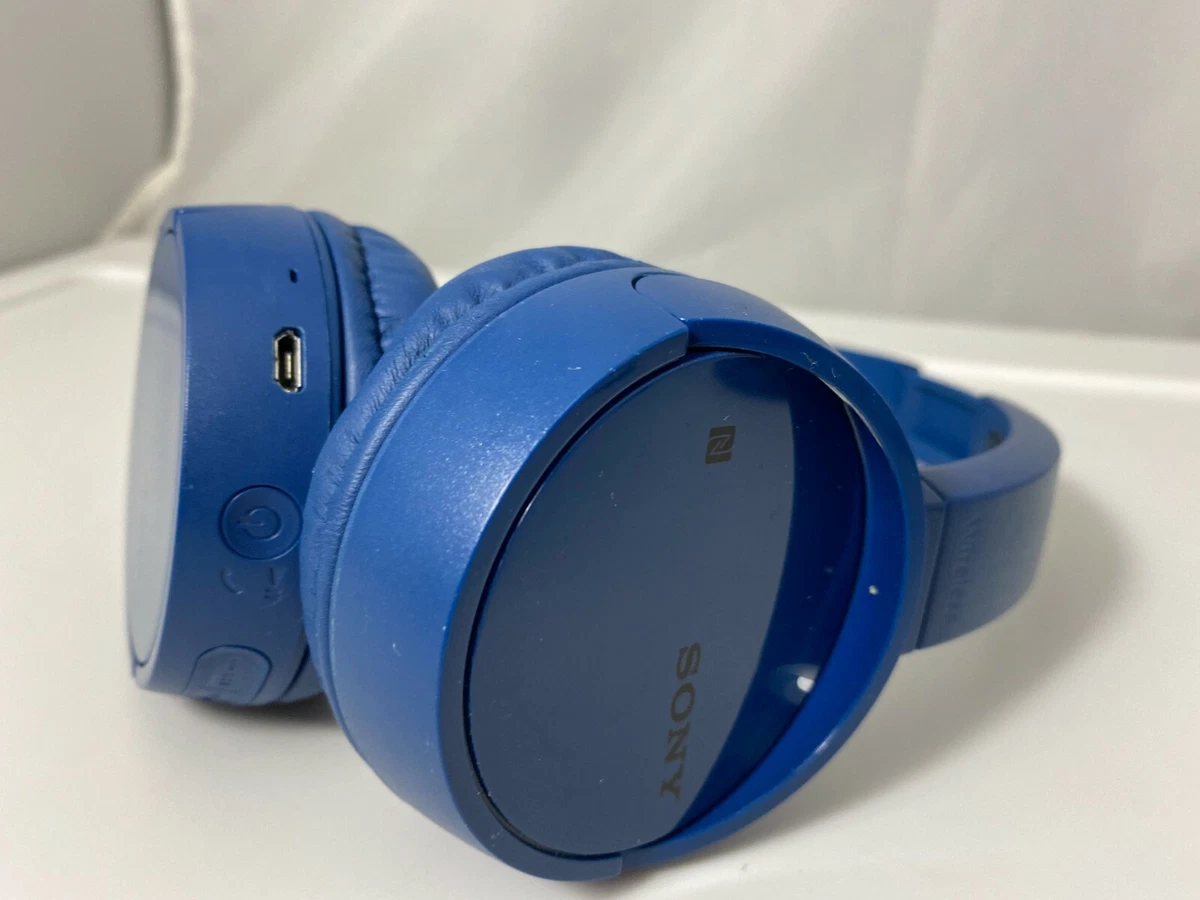Sony WH CH500 Blue Bluetooth Headphones w Mic Wireless Stereo