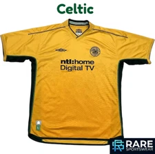 AUTHENTIC VINTAGE CELTIC 2002-03 NTL AWAY FOOTBALL SHIRT XL ADULT UMBRO (GOOD)