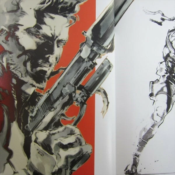 METAL GEAR SOLID 2 obras de arte YOJI SHINKAWA con póster libro de fans Sony PS2 2002 KM52 Foto 4 de 4