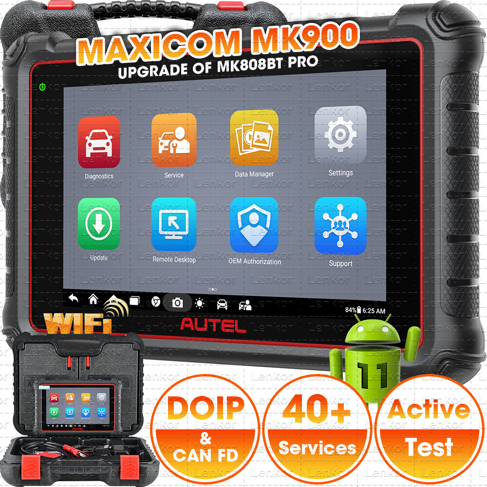 2025 Autel MaxiCOM MK900 Car Auto Diagnostic Scanner Tool Upgraded MK808BT PRO