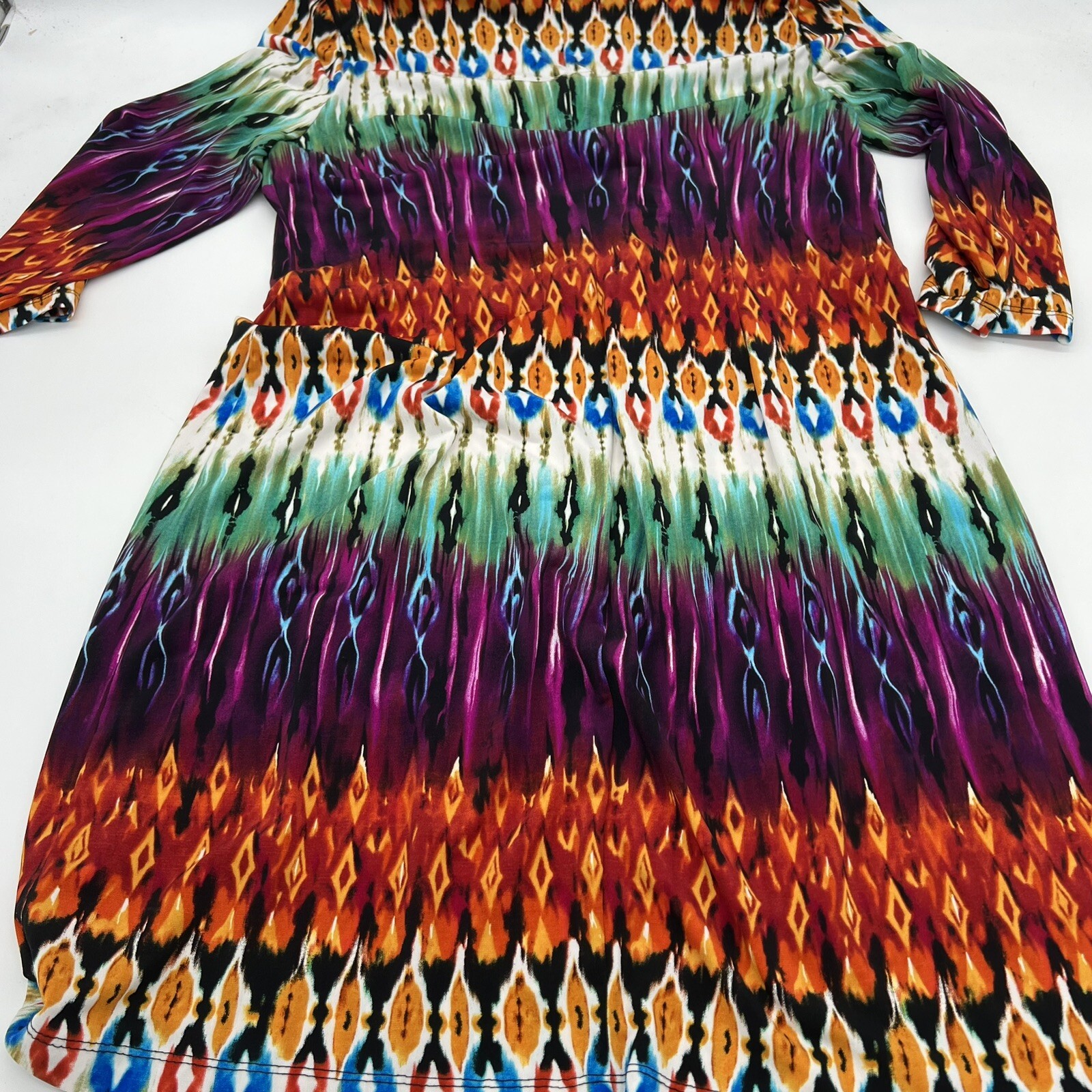 Chico's Abstract Printed Sequin Tunic Shift Dress… - image 5
