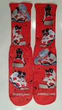 Custom Jordan "Carmines" collage dry fit Socks 6 six III IV V VI VII XI X