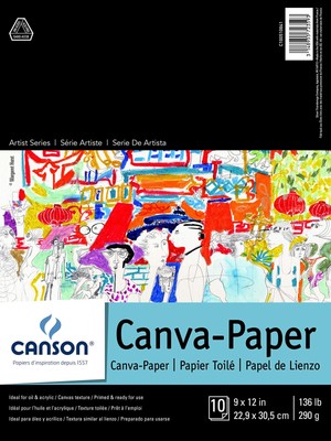 Artist Foundation Series Canva-Paper Pad Primed for Oil or Acrylic Paints, To...