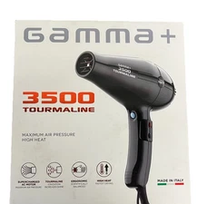 GAMMA+ 3500 Professional Salon Tourmaline Ionic Hair Dryer, 2 Nozzles, 6 Heat...