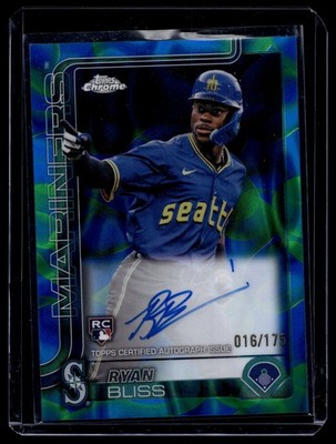 2025 Topps Chrome #RA-RB Ryan Bliss Lava Lamp Auto Blue/Green Refractors /175
