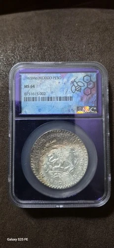 NGC 1965 MO Mexico Peso MS64 8151615-002 Toned - TraderBea Core