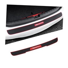 Rear Bumper Guard Protector for Car, Universal Black Rubber Scratch Black/Red