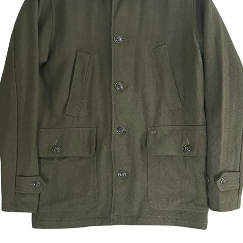 Obey Propaganda Wool Blend Field Jacket Mens Medium Olive Green Utility Coat image 4