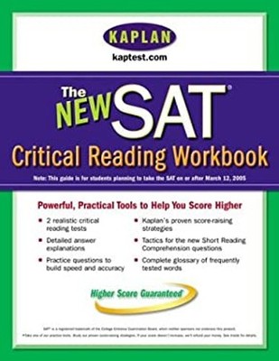Kaplan New SAT Critical Reading Workbook Paperback Kaplan Publish