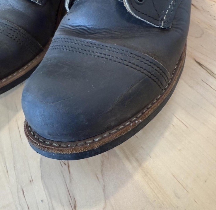 Red Wings Iron Rangers 8086 Rough & Tough Charcoal Leather 10.5 D | eBay