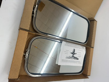 2 - West Coast Mirror Ribbed Back 16x7 Stainless Steel Pair Set Heavy Duty Truck 2 - West Coast Mirror Ribbed Back 16x7 Stainless Steel Pair Set Heavy Duty Truck