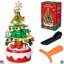 2025 Holiday Christmas Tree Building Blocks Set with Lights - 380PCS for Ages 6 