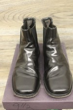 PRADA - Leather Black "Spazzolatto" Loafers - US 9.5