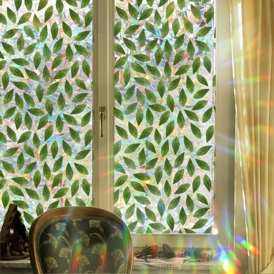 Multicolor PVC Fensteraufkleber abnehmbares Blumenmuster für einfache Installat - Bild 3 von 4