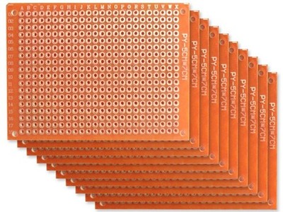 10 Stück Labor- Experimentierboard 50 x 70 mm Prototyp Leiterplatte Lochraster