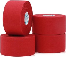 OK TAPE Athletic Sports Tape  4 Packs - 45ft Per 1.5 x 15yards - 4 Rolls, Red