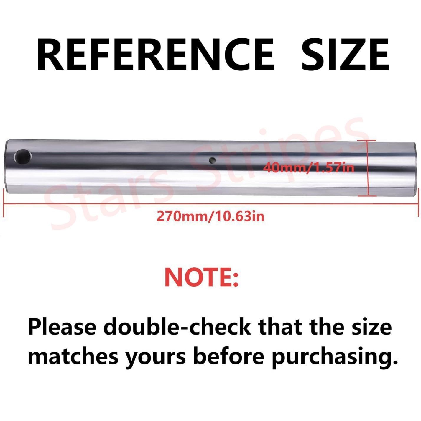 2PaiNew upgraded Excavator Universal Bucket Pin 40mm X 270mm，With grease nipple