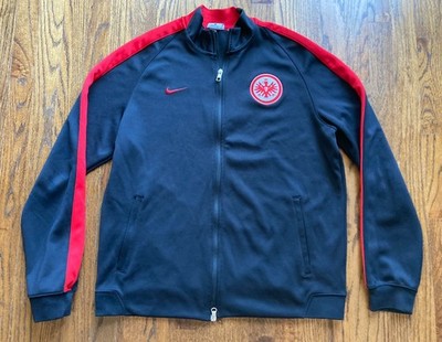 Nike Eintracht Frankfurt Jacket Mens Size XL Black Red Warm Up Full Zip