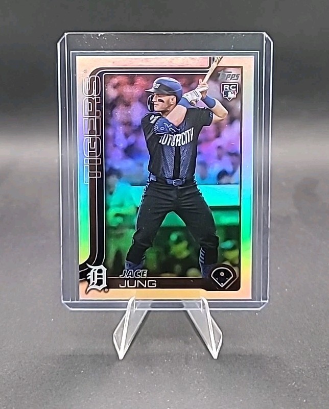2025 Topps Series 1 Rainbow Foil Jace Jung Rookie #80 Detroit Tigers