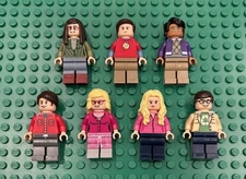 LEGO The Big Bang Theory 21302 Minifigures Lot of 7 Sheldon Penny Leonard Raj