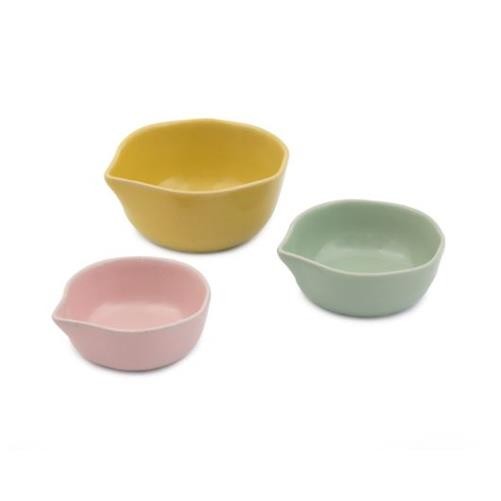 Rackhams Big Love Pinch-Me Pots, Set Of 3, 1, ½, ¼ Cups - Multicolour - Stoneware - Dipping Bowls - Image 2