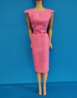 Vintage Look Barbie Dress, Sheath With Gold Buttons, Pink
