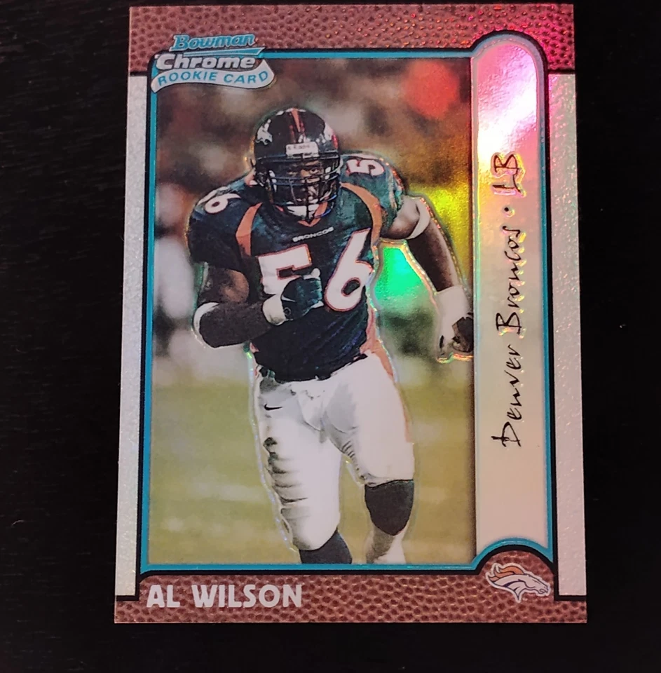 1999 Bowman Chrome Al Wilson RC - Broncos - Refractor # 195 - NM or Better! - Image 4 of 4