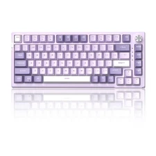 SKY81 75% Mechanical Gaming Keyboard, Gasket Hot Swappable Wired Custom Cream...